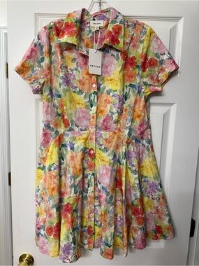 Heyson Multicolor Floral Button-Front Casual Dress
